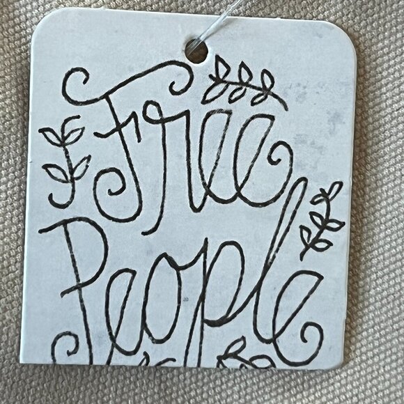 FP WE THE FREE Taupe HIGH RISE WIDE LEG FLAT FRONT COTTON BAGGIE PANTS -NWT - 30 - Picture 6 of 12